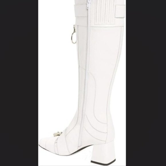 Jeffrey Campbell 2012 - "Peggy" Boot in White Crinkle Patent Leather -New in Box - Picture 4 of 15